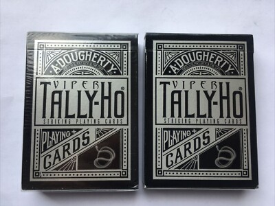 2x Tally-Ho Viper Fan Back Playing Cards Ellusionist Cincinnati Ohio New Sealed