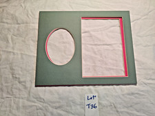 Lot of 2 Combo Square/Oval Inner Outer - 8x10 Picture Photo Mats - NEW - T36