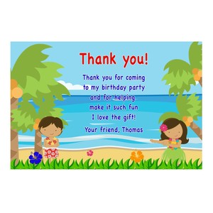 30 Danke Karten Hawaiisches Fest Kinder Geburtstag Party Madchen Junge Unisex Ebay