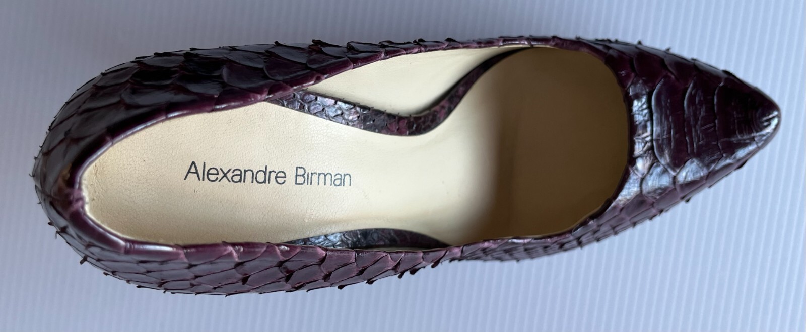 Alexandre Birman Purple Python Pump Heels, Size 7… - image 10