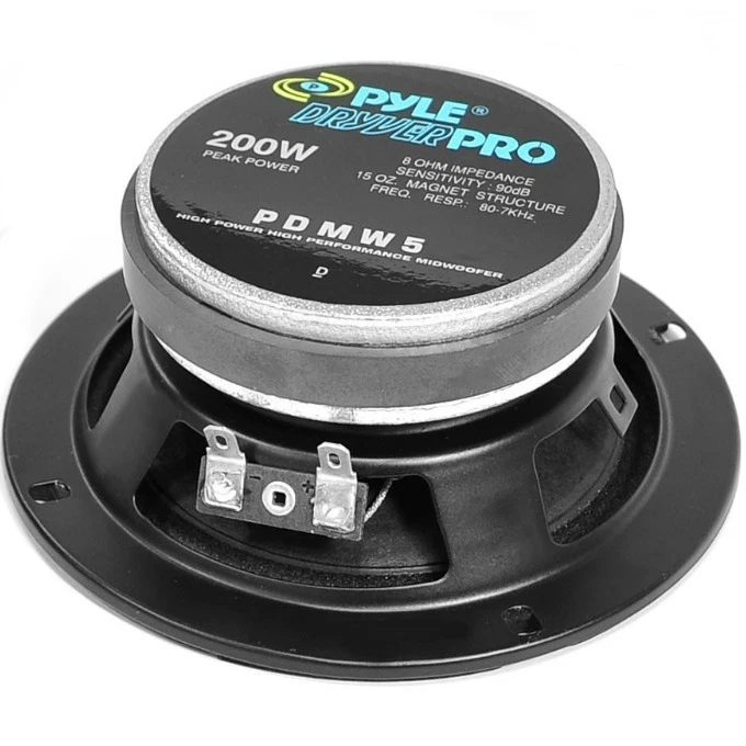 ALTOPARLANTE 13,00 CM PYLE PDMW5 200 WATT MAX 130 MM WOOFER 8 OHM PER CASSA CASA - Immagine 4 di 4