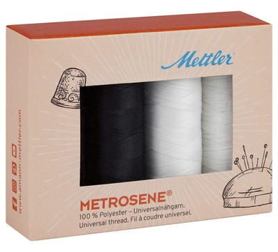 Mettler Black & White Metrosene Thread Kits 4/Pkg