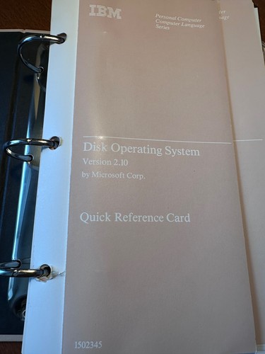 Vintage IBM 6024120 DOS 2.10 Manual & Software 5.25" Disks- JH10 - Picture 2 of 6