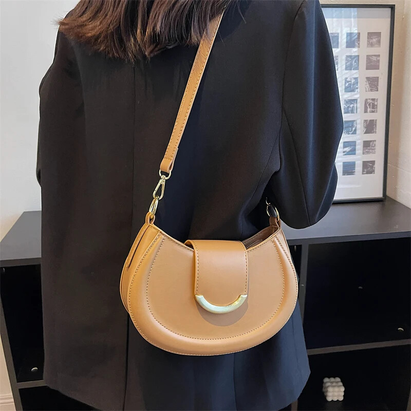 Shoulder Side Bags for Women Leather Small Underarm Crossbody Handbag Purses