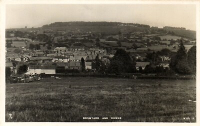 PC BROMYARD AND DOWNS HEREFORDSHIRE ENGLAND ECHTFOTO POSTKARTE (u7802)