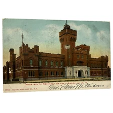 VTG Antique Postcard Brooklyn Fourteenth Regiment Armory c1900 Collectible Art