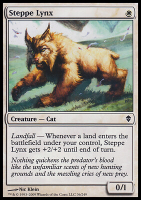 Magic the Gathering MTG Steppe Lynx (36) Zendikar   LP