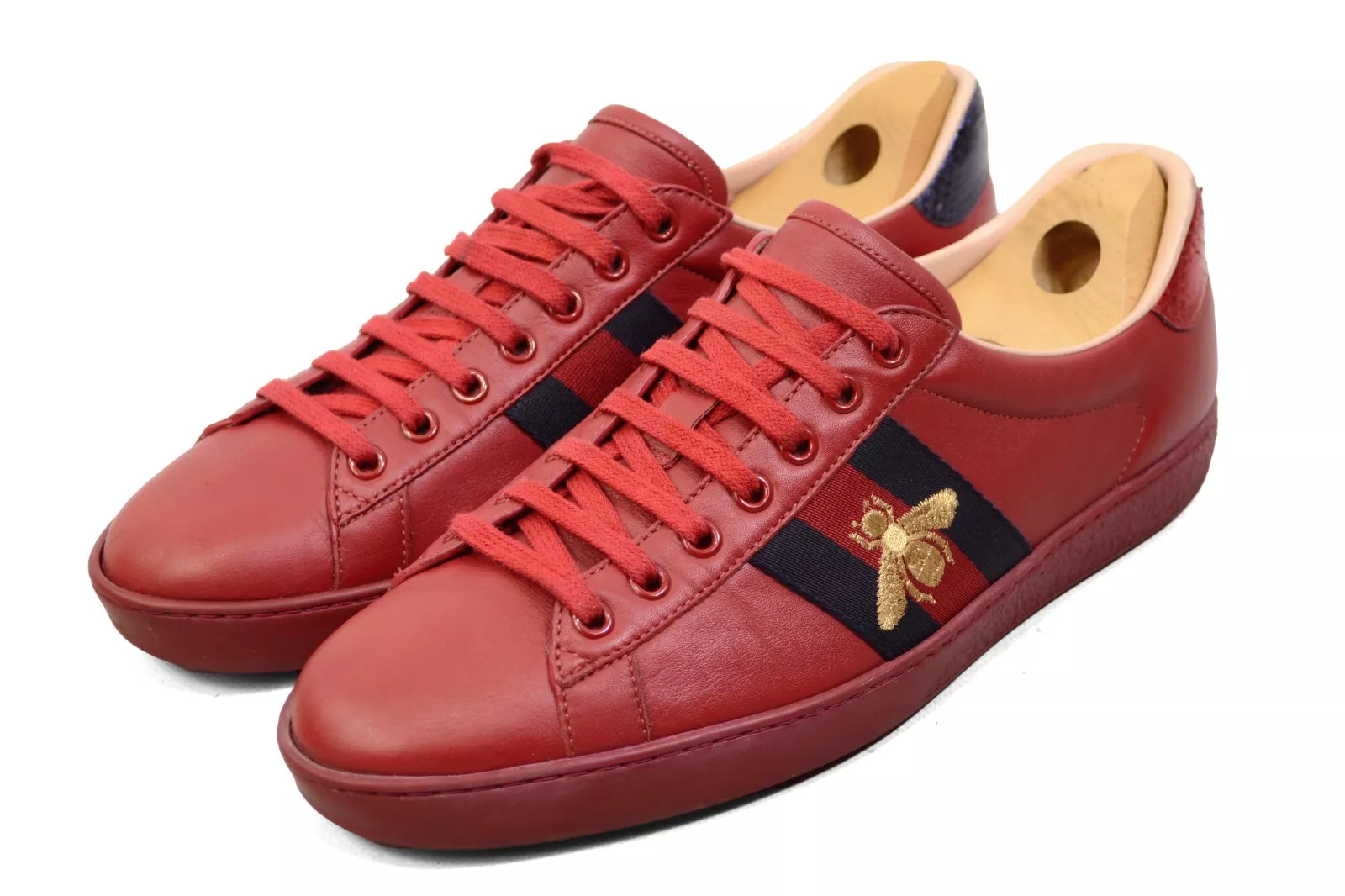 Baskets GUCCI ACE BEE ITALIE 7,5UK / US8 chaussures hommes 429446 authentiques