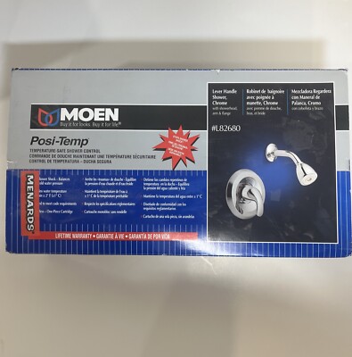 MOEN Posi-Temp L82680 Chrome Shower head, Arm, Flange and Lever Handle