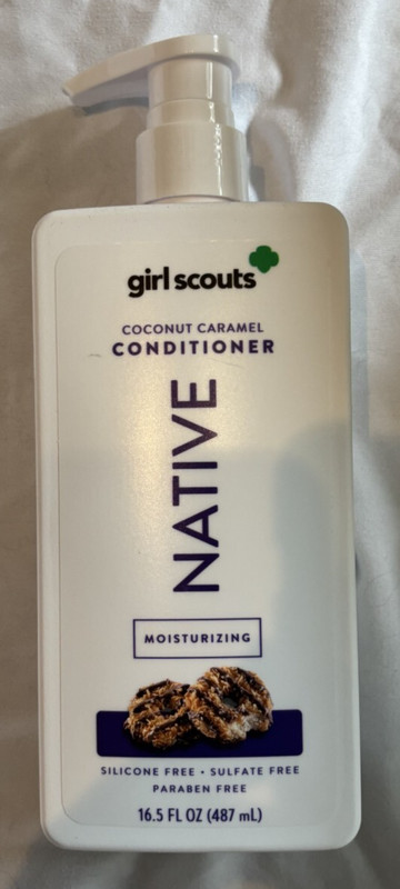 Native Girl Scouts Coconut Caramel Moisturizing Conditioner w Pump 16.5 oz NEW