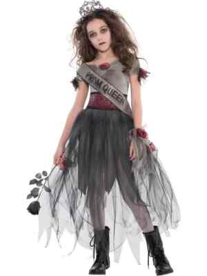 Kinder Zombie Abschlussball Königin Kostüm Prombie Queen Halloween Horror Grusel 8/10