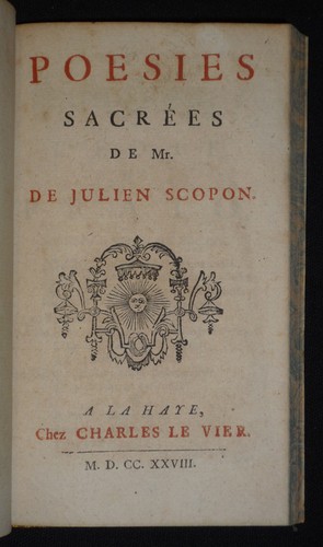 Oeuvres diverses de Mr. de Julien Scopon - Poésies sacrées de Mr. de Julien - Picture 3 of 3