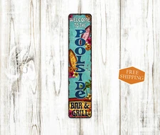 Poolside Bar and Grill Sign Swimming Pool Backyard Decor Tiki 4x18 104182001042