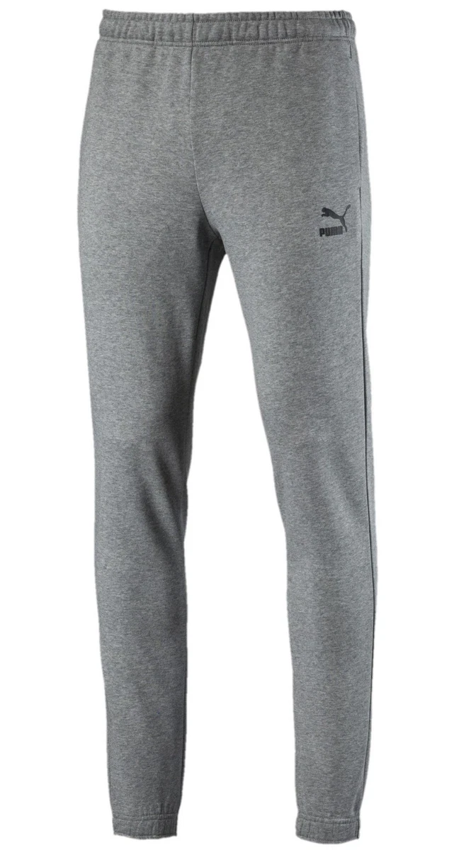 New Mens PUMA Sweat Pants Tracksuit Bottoms Jogging Trackies Joggers Black  Grey