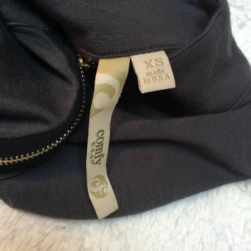 Cómodo EE. UU. Palm Bay Chaleco Túnica Mujeres XS Cremallera Frontal Gris Oscuro Cortina Bolsillos Elastizados Foto 3 de 4