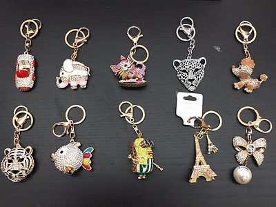3D keychain Crystal BlingBling Diamond Keychains Key Chains 2pcs per order