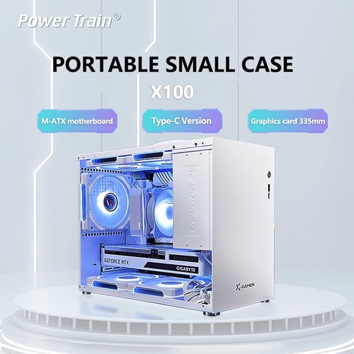 Portable Computer Case ITX MATX Power Supply Support U3 Type-C Desktop Chassis - 第 12/26 張圖片
