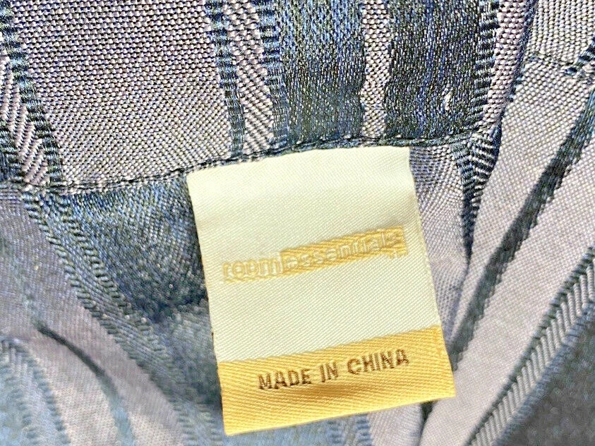 Cortinas cortinas vintage de los años 90 Room Essentials para ventanas a rayas azules azul marino Foto 4 de 4