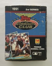 1991 Topps Stadium Club Premium Baseball Cards Series 2 Vintage Wax Box 36 Packs