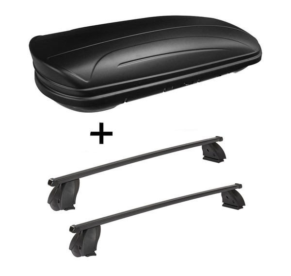 Dachbox VDPMAA320L Matt+DachträGer K1M FüR FüR Fiat Multipla I 5TüRer 98-03-image