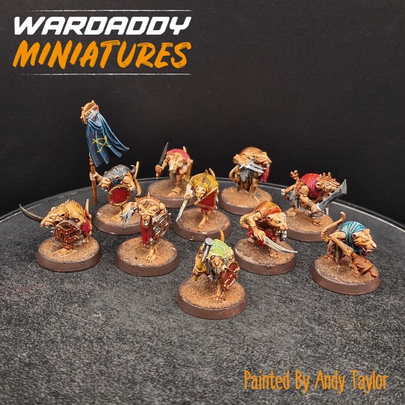 Pro painted warhammer AOS Skaven Clanrats ×10 #3 Games Workshop Age Of Sigmar