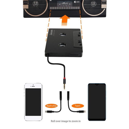 Cassette de voiture vers adaptateur AUX Adaptateur de bande Bluetooth sans - Afbeelding 3 van 7