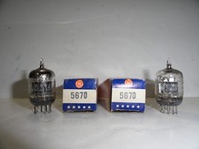 5670 VACUUM TUBE SET NOS TESTED B10 LOT OF 2