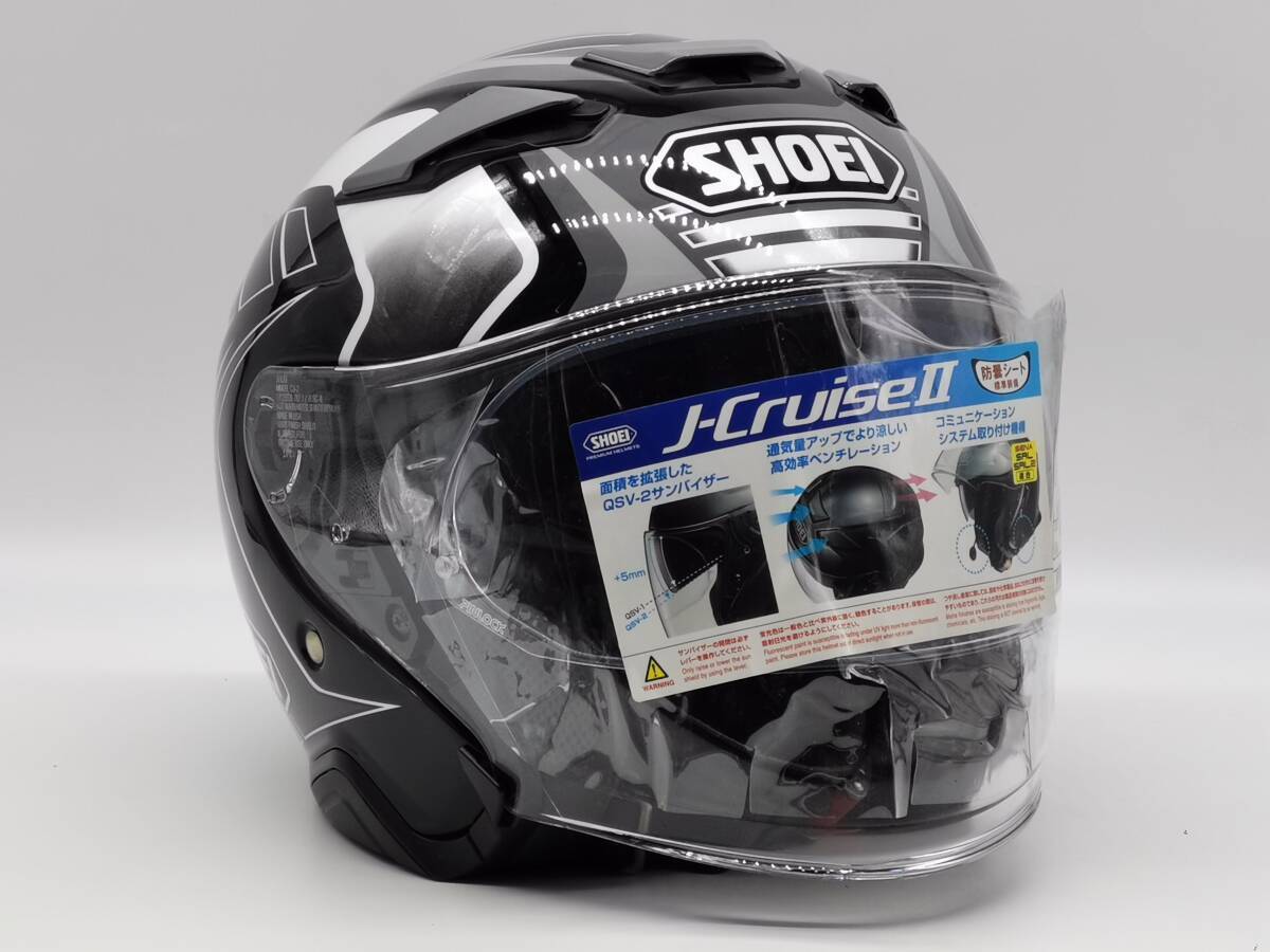 SHOEI J-Cruise II AGLERO Jet Helmet WHITE/BLACK M Size | eBay