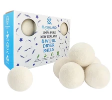 Organic Wool Dryer Balls: Eco-Friendly & Chemical-Free | 6-Pack XL Dryer Balls