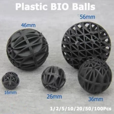 16mm - 56mm Plastic BIO Balls Filter Foam Aquarium Media Bioball Fish Tank Water