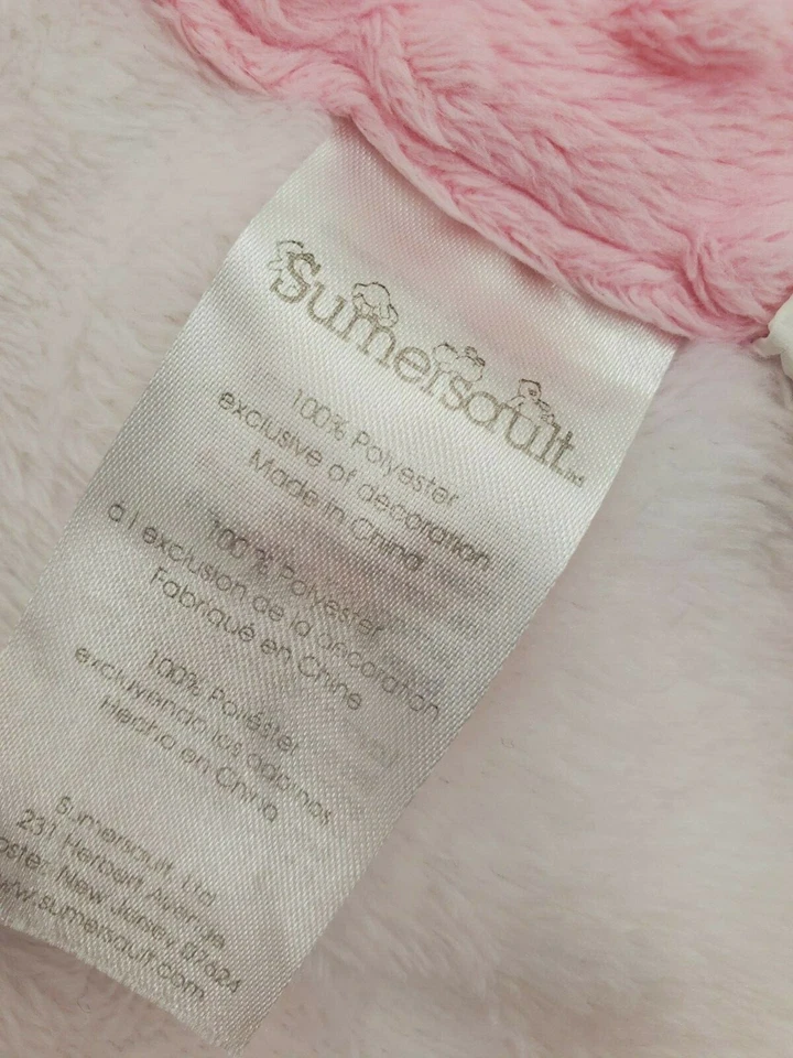 Manta Sumersault Bebé Niña 3d Tortuga Minky Punto Rosa Blanco Arrugado Niña B79 Foto 4 de 4