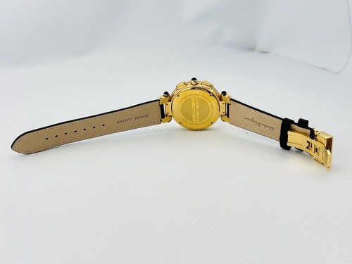 Salvatore Ferragamo IDILLIO F77LCQ5009 Gold IP treatment (4N) Black LeatherStrap - Picture 6 of 24