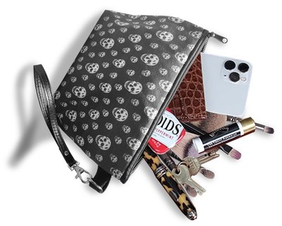 Mazeology 7 inches x 6 x 2.5 inches, Black With White Skull Print