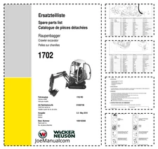 Wacker Neuson 1702RD Crawler Excavator Parts Catalog Rev 05-2010 PDF