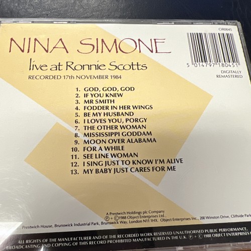 Nina Simone Live At Ronnie Scotts (b88/33) Free Postage - Picture 2 of 2