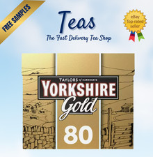 Yorkshire Gold Tea Bags 80 Count Taylors of Harrogate Premium Black Tea