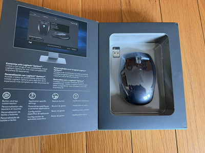Logitech MX Anywhere 2 Bluetooth USB Unifying Compact Wireless Mouse - Black