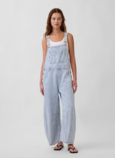 SALE GAP 866103-UltraSoft Denim Horseshoe Overalls-FREE SHIPPING NWT