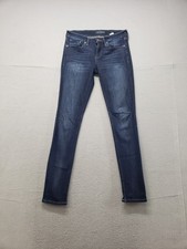 Lucky Brand Women Jeans 2/26 Blue Denim Skinny Leg Stretch Low Rise Cotton Blend