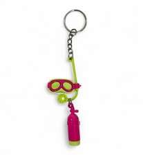 SCUBA Diver neon colors charms keyring key chain keychain