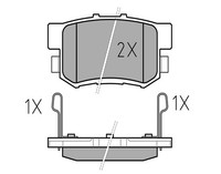 Meyle Bremsbelagsatz, Scheibenbremse Hinterachse U.A. FüR Honda, Mg, Suzuki