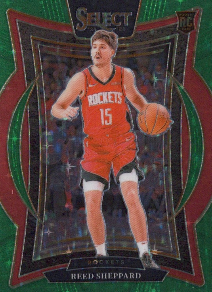 2024-25 Panini Select #68 Reed Sheppard Green Stars Prizm