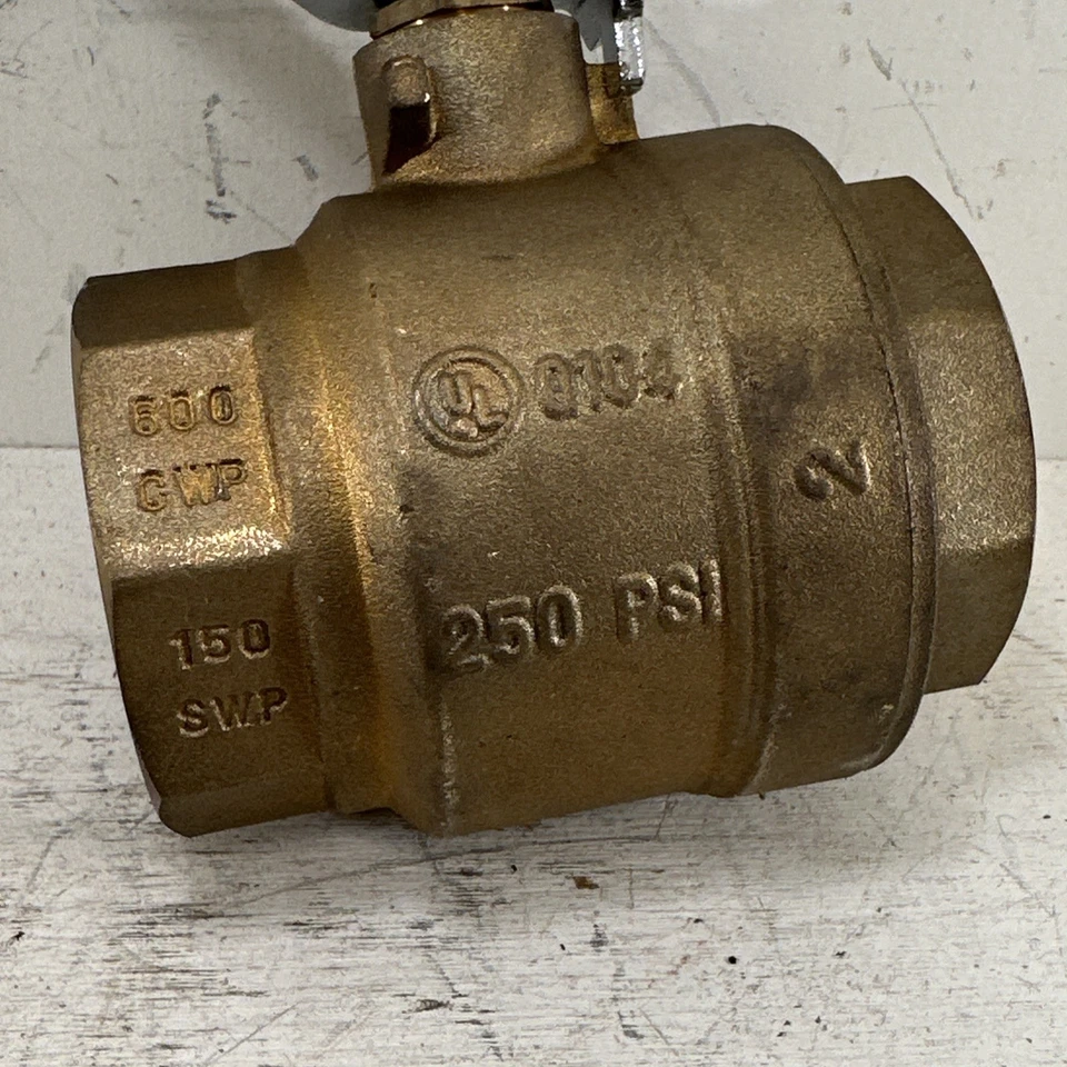 New OVC Q104 2" Brass Ball Valve 600 CWP 150 SWP 250PSI 5G125G 200BRFT - Image 4 of 4