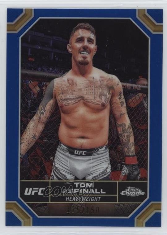 2024 Topps Chrome UFC Blue Refractor 135/150 Tom Aspinall #187 1i34
