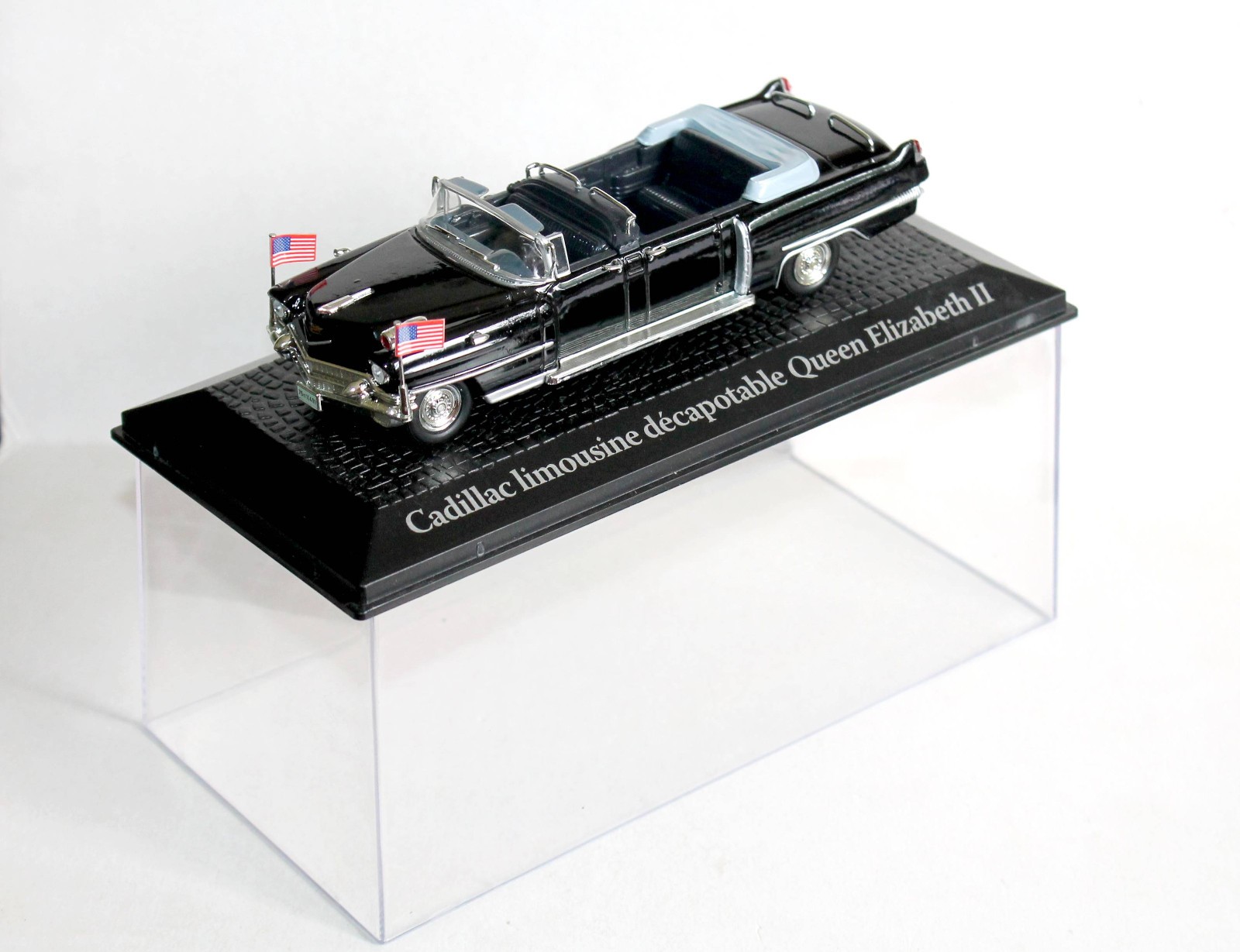 Cadillac miniature 1/43 voiture de collection Reine Elizabeth II limousine