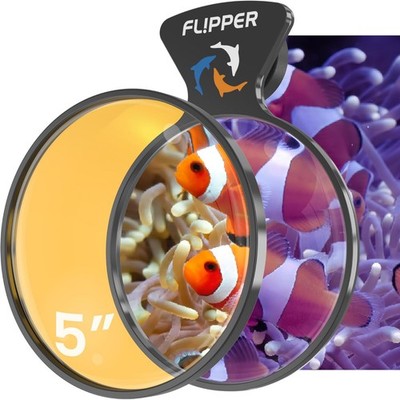 Flipper DeepSee Viewer Orange Magnifying Glass Lens Attachment MAX 5, Black 