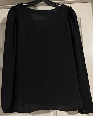 LOFT Coquette Ruffle Old Money Quiet Luxury Bar Cutout Back Minimal Size XS