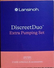 Lansinoh Discreet Duo Extra Pumping Set, Two Milk Collectors And Accessories
