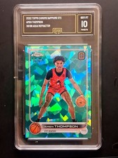 2022-23 Topps Chrome - Amen Thompson Rookie /99 Aqua Refractor GMA 10 (RC)