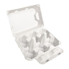 White Half Dozen Duck Egg Cartons   Holds 6 Jumbo Eggs   Blank Top for Custom...